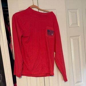 Vineyard Vines Kids Red Long Sleeve Tee